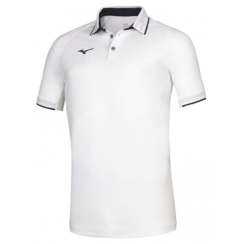 Mizuno Core Polo Férfi galléros póló / White / Navy