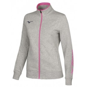 Mizuno Mizuno Sweat FZ Jacket Női cipzáras pulóver / Heather Grey